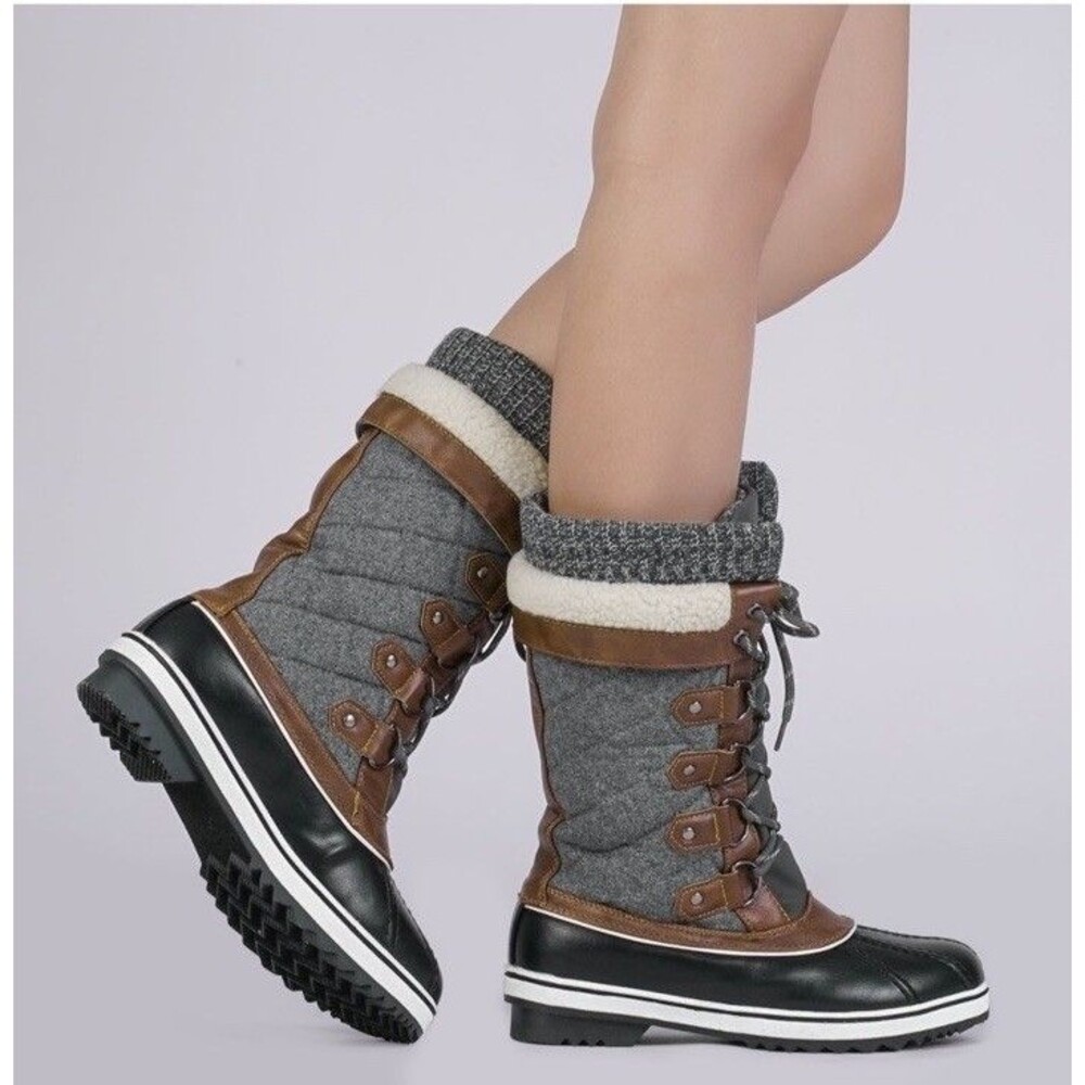 DREAM PAIRS Women 10 Winter Faux Fur Lined Warm Boots Insulated Waterproof Snow